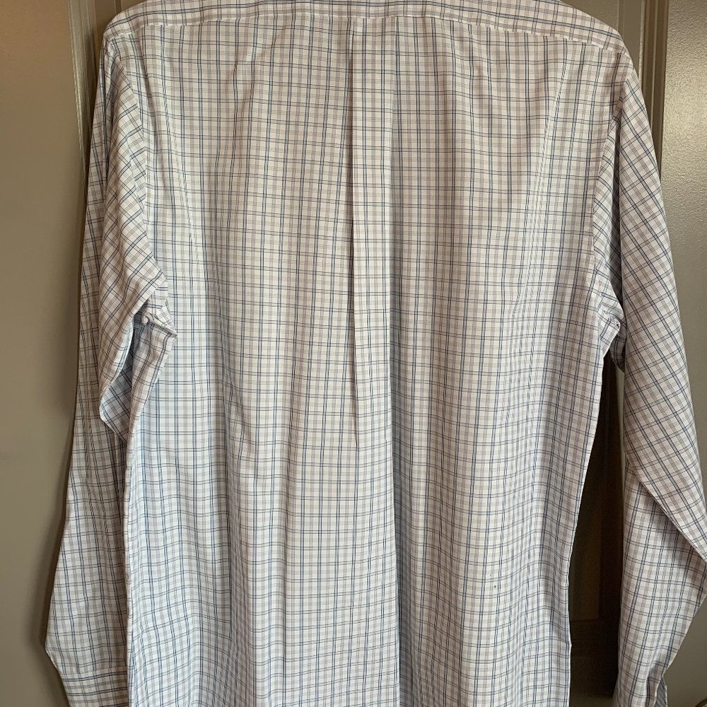 Brooks Brothers White/Blue Plaid Button Down - Picture 2 of 5